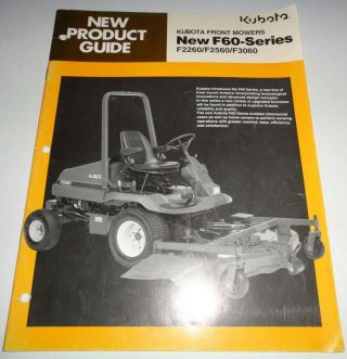 Kubota F2260 F2560 F3060 Front Mower Product Guide Sales Brochure Literature