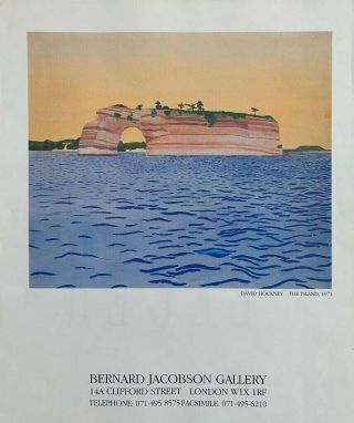 1990 David Hockney The Island Art Exhibit Vintage Print Ad