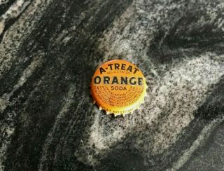 Vintage A - Treat Orange Soda Pop - Beverage Cork Bottle Cap / Crown Allentown Pa