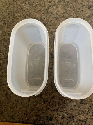 Tupperware Modular Mate Oval 2 1.  1 Liters 1612 - 16 Set Of Two