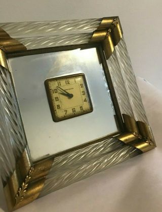 Vintage Haven Boudoir / Mirror Clock runs well - Art Deco 2