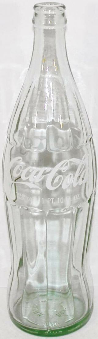 Vintage Soda Pop Bottle Coca Cola Light Green 1pt10oz Columbus Ohio 1969 N -
