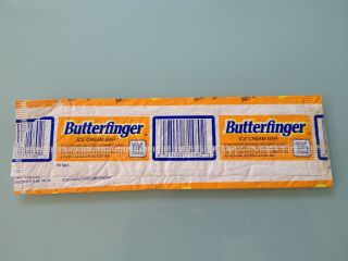 Late 1980 ' s / Early 1990 ' s Vintage BUTTERFINGER Ice Cream Bar WRAPPER RARE 2