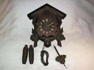 Early 1900s Xxl American Cuckoo Clock Company German Movement Parts