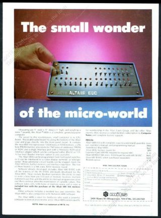 1977 Mits Altair 680 680b Computer Photo Vintage Print Ad