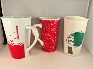 Starbucks Tall Ceramic Travel Tumbler Coffee Tea Cup Mug