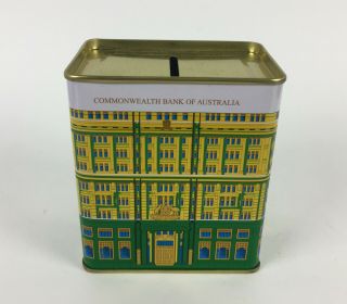 Commonwealth Bank Of Australia Tin Money Box - Building Style Collectable