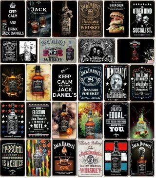 Retro 20x30 Whiskey Metal Poster Wall Art Sticker Pub Bar Home Decor