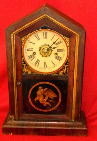 Exceptional 1885 Waterbury 8 Day Striking Walnut Parlor Clock With Alarm