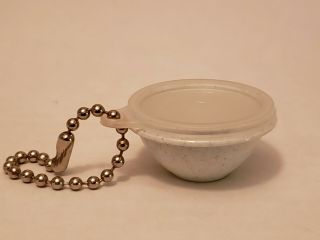Tupperware Keychain Miniature Wonderlier Bowl Speckled White