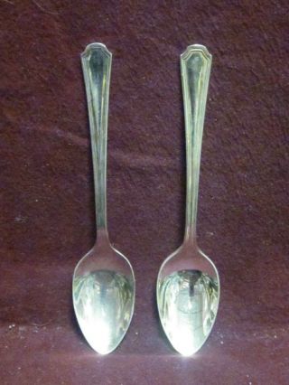 2 Oneida Silver Plate Clairhill/fairhill Demitasse Spoon 4 3/8 " No Mono