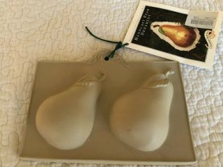 Brown Bag Paper Art Advanced Ceramic Casting Mold Pear Ornament 1994