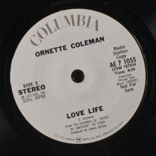 Ornette Coleman: Men Who Live In The White House / Love Life 45 (dj,  Jazz)