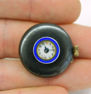 Antique Columbia Swiss Lapel Button Hole Watch Enamel