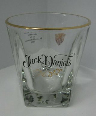 Jack Daniels Drinking Glass Gold Medal St Louis Expo 1904 Gold Rim Whiskey Shot