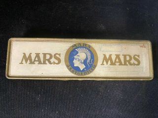 Vintage German Pencil Tin Mars Mars Made In Germany