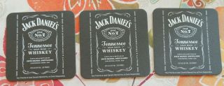 Jack Daniels Authentic Lynchburg Tenn Distillery Coasters Set 3 Old 7 4 " X 4 "