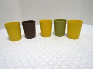 5 Vintage Medium Size Tupperware Tumblers/cups