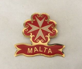Malta Order Of St.  George Cross Enamel Metal Fridge Magnet
