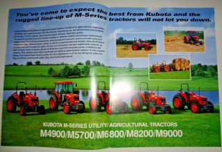 Kubota M4900 M5700 M6800 M8200 M9000 Tractor Loader Backhoe Sales Brochure 3/04 2