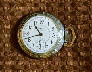 1921 Illinois Santa Fe Special 21j 16s Man’s Pocket Watch W/ Display Case.