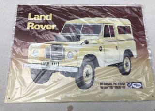 Land Rover Stamped Metal Sign - Series 3 - New/excellent