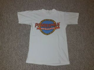 Vintage 80s 90s Powdermilk Biscuits M T - Shirt Advertising Prairie Home Companion