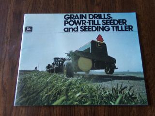 John Deere Sales Advertising Brochure Grain Drill Pwr - Till Seeder Seeding Tiller