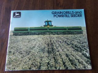 John Deere Sales Advertising Brochure For Grain Drills And Powr - Till Seeder