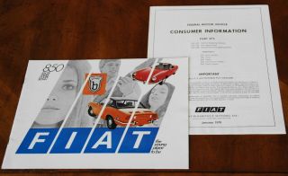 Fiat 850 Racer,  Spider,  Coupe & Sedan Us Brochure Prospekt,  1970