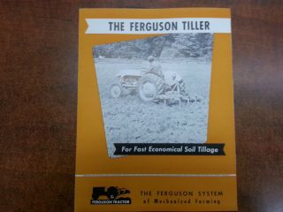 Harry Ferguson Tractor Ferguson Tiller Brochure 1949