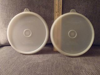2 - Tupperware Sheer Round 6 " Replacement Lid 227 - 46 Tupper Seal