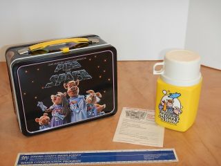 1977 The Muppet Show Presents Pigs In Space Lunch Box & Thermos,