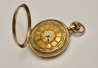 Antique 14ct Gold Pocket Watch Swiss