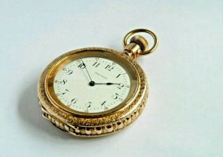 Stunning Antique Rare Waltham Pocket Watch Gold Fill Ornate Ltd.  Edition 1894