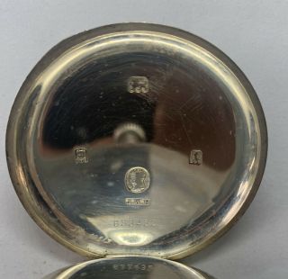 J.  W BENSON POCKET WATCH STERLING SILVER FOR SPARES 3