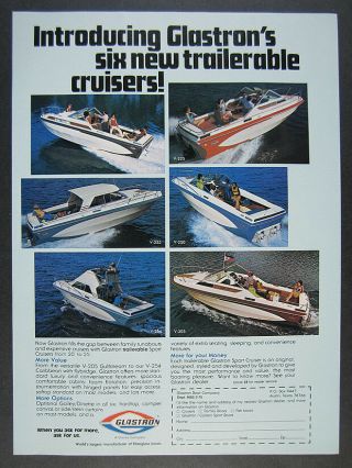 1975 Glastron V 215 225 253 250 254 205 Sport Cruiser Boats Vintage Print Ad