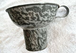 Gray Graniteware Fruit Jar Funnel Circa 1910 