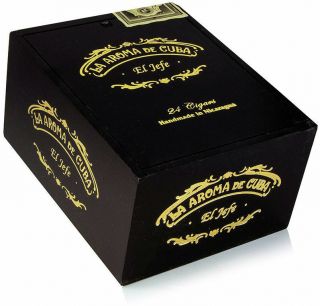 La Aroma De Cuba Empty Wooden Cigar Boxes - Robusto El Jefe & Immensa -