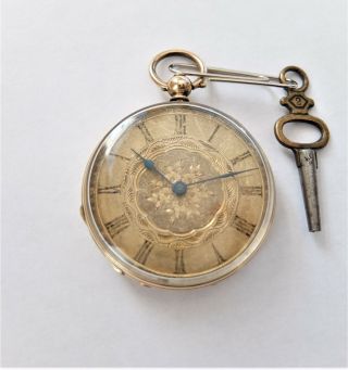 1890 14k Gold Case Cylinder Pocket Watch / Fob Watch H Loce Geneve