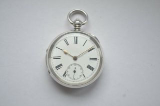 1876 E J Vokes Bath Solid Silver Vintage Antique Pocket Watch