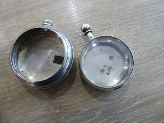 Antique Solid Silver Fusee Verge Pair Case Pocket Watch Cases