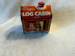 Log Cabin Syrup Tin 100th Anniversay 1887 - 1987 Empty