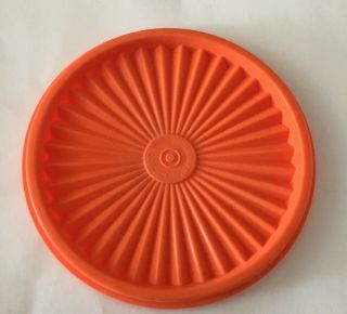Vintage Tupperware 810 Orange Round Servalier Replacement Lid Seal 6 "