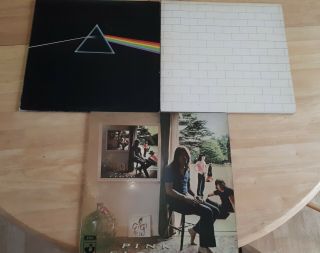 Pink Floyd Vinyl X 3,  The Wall,  Dark Side Of The Moon And Ummagumma Gigi Cover