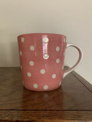 Starbucks Ceramic Pink & White Polka Dot 13oz Mug - 2006