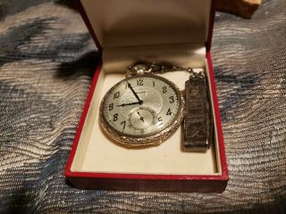 Vintage Elgin 14k Gold Filled Running Pocket Watch