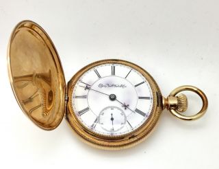 14k Yellow Gold Elgin Pocket Watch Vintage Fine Jewelry