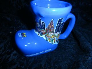 2011 Christkindlmarket Chicago Blue Christmas German Market Boot Mug