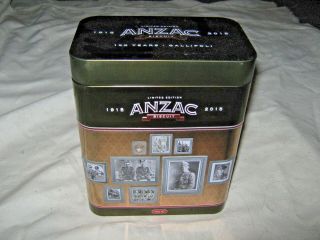 A Unibic Anzac Biscuits Tin Commemorating 100 Years 1915 - 2015 Limited Edition